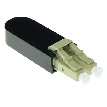 ACT Adaptador loopback de fibra óptica LC multimodo 850 nm, LC, negro, RoHS, -40 - 75 °C, 40 x 12,4 x 8,6 mm, 40 mm