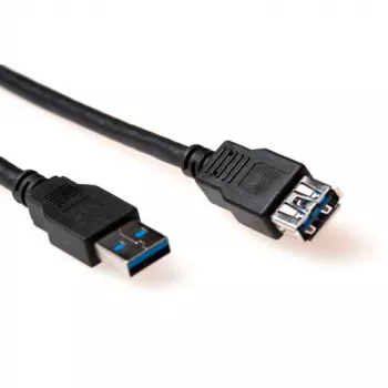 ACT Conector macho USB 3.0 A – conector hembra USB A 2,00 m, 2 m, USB A, USB A, USB 3.2 Gen 1 (3.1 Gen 1), macho/hembra, negro