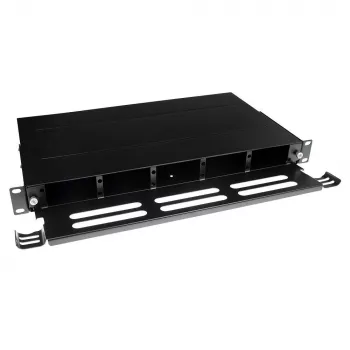 ACT Panel de fibra de alta densidad para 5 casetes MTP®-MPO, PG11, PG13, negro, metal