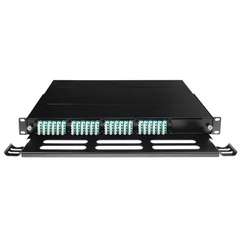ACT Panel de fibra de alta densidad para 5 casetes MTP®-MPO, PG11, PG13, negro, metal