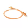 ACT Cable de conexión slimline U/UTP CAT6 LSZH naranja de 1 metro para centro de datos sin lengüeta con conectores RJ45