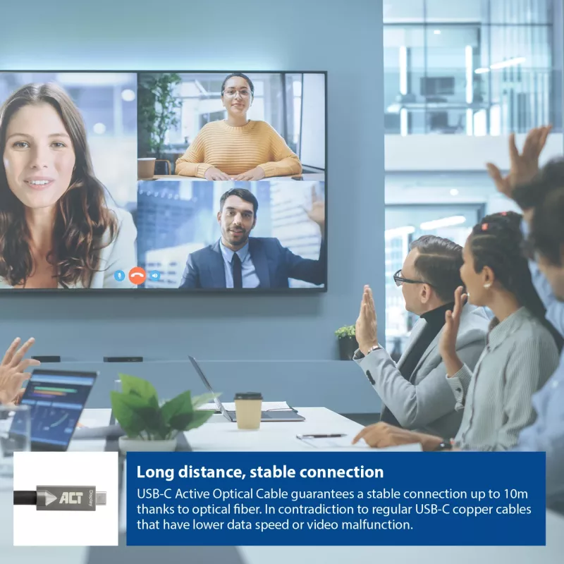 ACT Cable de conexión USB-C 3.2 Gen2 óptico activo (AOC), 5 m