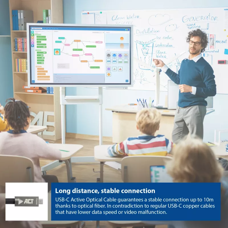ACT Cable de conexión USB-C 3.2 Gen2 óptico activo (AOC), 10 m