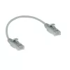 ACT Cable de conexión slimline U/UTP CAT6 LSZH gris de 0,15 metros para centro de datos sin lengüeta con conectores RJ45