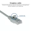 ACT Cable de conexión slimline U/UTP CAT6 LSZH gris de 0,15 metros para centro de datos sin lengüeta con conectores RJ45