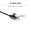 ACT Cable de conexión slimline U/UTP CAT6 LSZH negro de 0,15 metros para centro de datos sin lengüeta con conectores RJ45