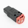 ACT C19 IEC Lock+ reconectable negro, PA190100BK, C19, recto, conector hembra, 250 V, 16 A, negro, rojo