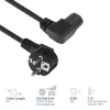 ACT cable de alimentación conector de red CEE7/7 (acodado) - C15 (acodado a la izquierda) IEC60320 negro 2 m