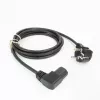 ACT cable de alimentación conector de red CEE7/7 (acodado) - C15 (acodado a la izquierda) IEC60320 negro 2 m