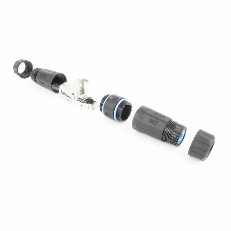 ACT SD6521 Acoplador de cable CAT6A para exterior IP68