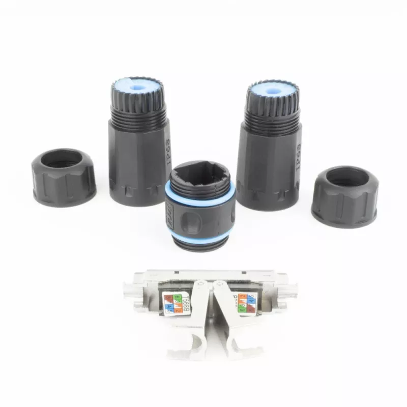 ACT SD6521 Acoplador de cable CAT6A para exterior IP68