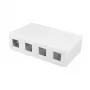 ACT caja de superficie Keystone vacía para 4 conectores hembra Keystone