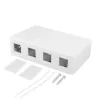 ACT caja de superficie Keystone vacía para 4 conectores hembra Keystone