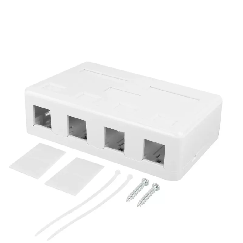 ACT caja de superficie Keystone vacía para 4 conectores hembra Keystone