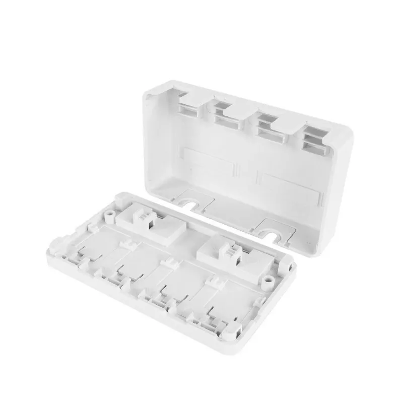 ACT caja de superficie Keystone vacía para 4 conectores hembra Keystone