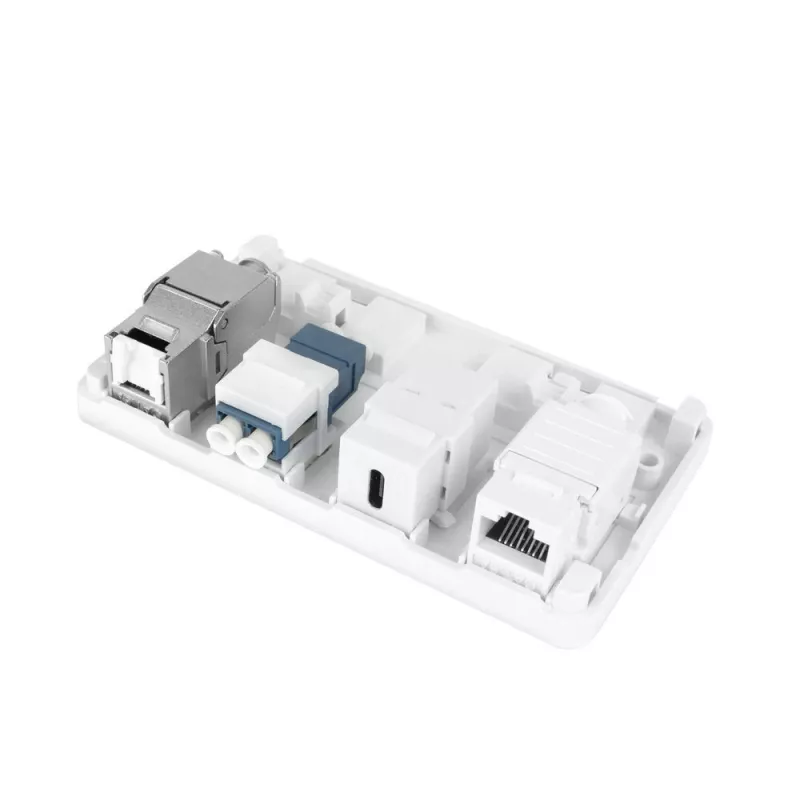 ACT caja de superficie Keystone vacía para 4 conectores hembra Keystone