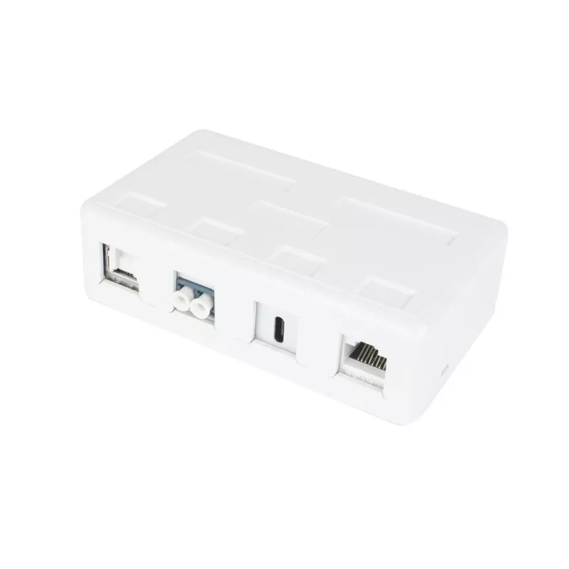 ACT caja de superficie Keystone vacía para 4 conectores hembra Keystone
