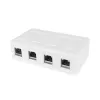 ACT caja de superficie Keystone vacía para 4 conectores hembra Keystone