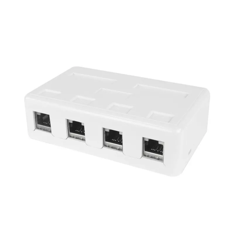 ACT caja de superficie Keystone vacía para 4 conectores hembra Keystone