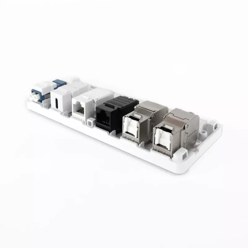 ACT caja de superficie Keystone vacía para 6 conectores hembra Keystone