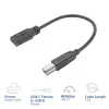 ACT cable adaptador de conector hembra USB-C a USB-B 2.0 para impresora 0,2 m