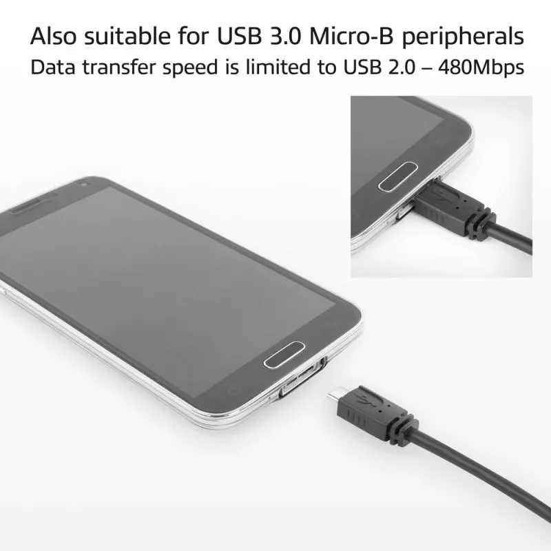 ACT cable adaptador de conector hembra USB Type-C a conector macho USB Micro-B 2.0 0,2 m