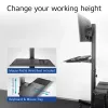 ACT estación de trabajo móvil para un monitor, con soporte para CPU, bandeja para teclado y ratón