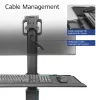 ACT estación de trabajo móvil para un monitor, con soporte para CPU, bandeja para teclado y ratón