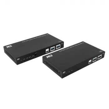 ACT set extensor de medios AV con switch USB-C dual, CAT6A, 100 metros
