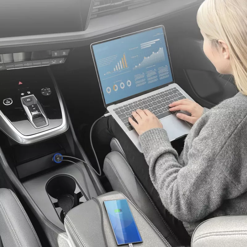 ACT cargador de coche USB-C de carga rápida de 2 puertos 95W con Power Delivery PPS, Quick Charge y GaNFast