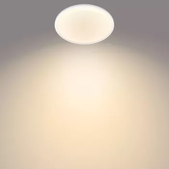 Philips Functional plafón súper fino 18 W, LED, bombilla no reemplazable, 2700 K, 1500 lm, IP20, blanco