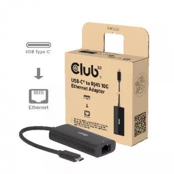 Club3D CAC-2531 Adaptador de USB-C a RJ45 Ethernet 10 Gbps