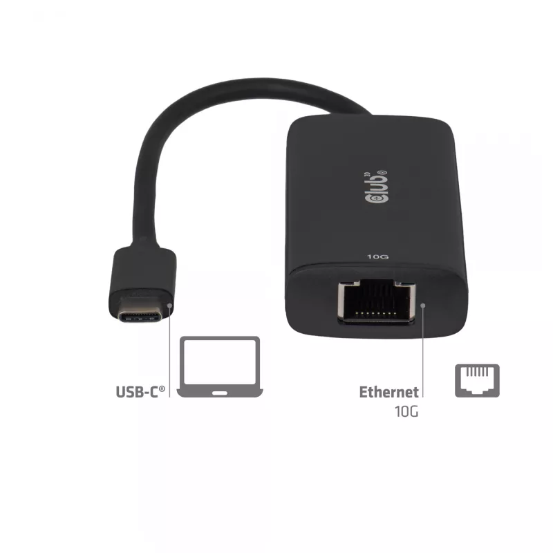 Club3D CAC-2531 Adaptador de USB-C a RJ45 Ethernet 10 Gbps