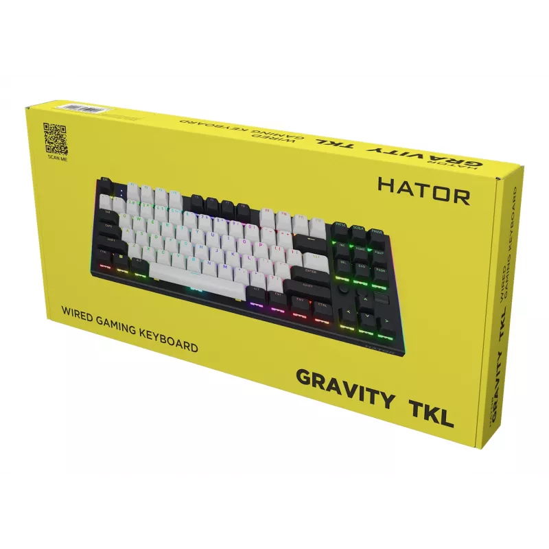 HATOR Gravity TKL teclado gaming USB QWERTY US English negro