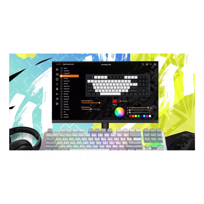HATOR Gravity TKL teclado gaming USB QWERTY US English negro