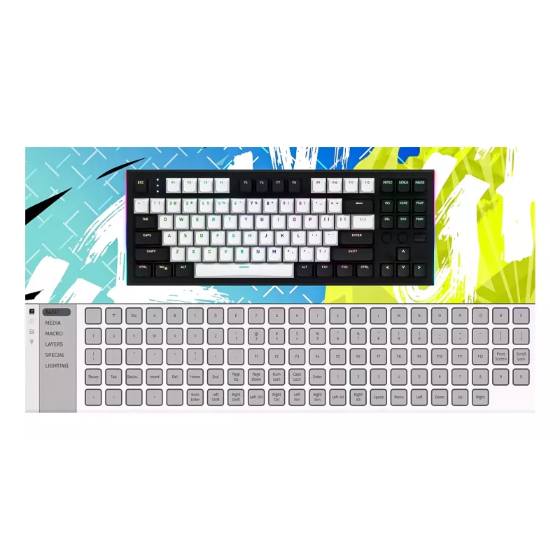 HATOR Gravity TKL teclado gaming USB QWERTY US English negro