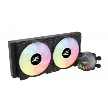 Zalman ALPHA24 negro refrigeración líquida para CPU radiador de 280 mm 2 ventiladores de 140 mm bomba ARGB refrigeración líquida todo en uno de doble procesador 12 cm