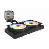 Zalman ALPHA24 negro refrigeración líquida para CPU radiador de 280 mm 2 ventiladores de 140 mm bomba ARGB refrigeración líquida todo en uno de doble procesador 12 cm