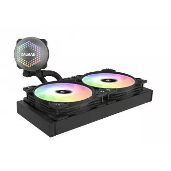 Zalman ALPHA24 negro refrigeración líquida para CPU radiador de 280 mm 2 ventiladores de 140 mm bomba ARGB refrigeración líquida todo en uno de doble procesador 12 cm