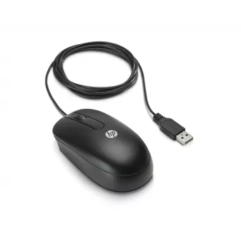 HP Ratón láser USB de 3 botones, Láser, USB Type-A, Negro