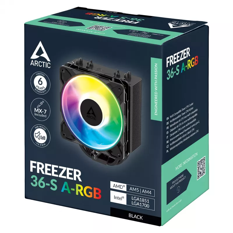 ARCTIC Freezer 36-S A-RGB Disipador de CPU por aire - Negro