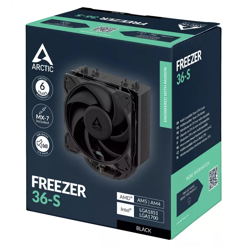 ARCTIC Freezer 36-S Disipador de CPU por aire - Negro