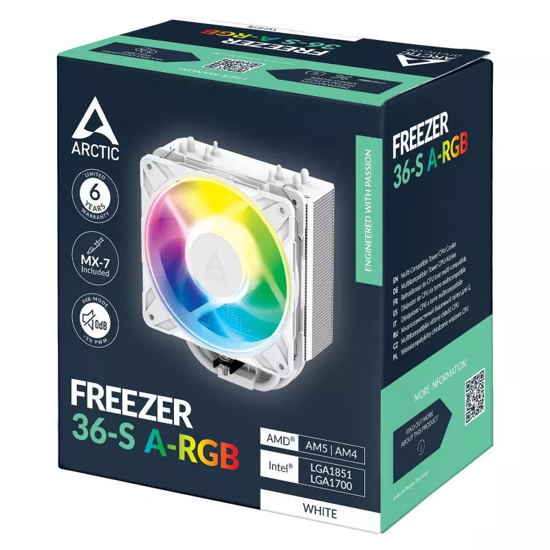 ARCTIC Freezer 36-S A-RGB Disipador de CPU por aire - Blanco