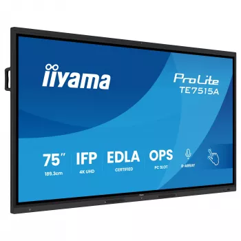 iiyama ProLite TE7515A-B2AG 75 pulgadas 4K Pantalla táctil interactiva