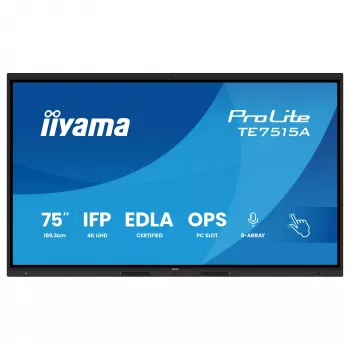 iiyama ProLite TE7515A-B2AG 75 pulgadas 4K Pantalla táctil interactiva