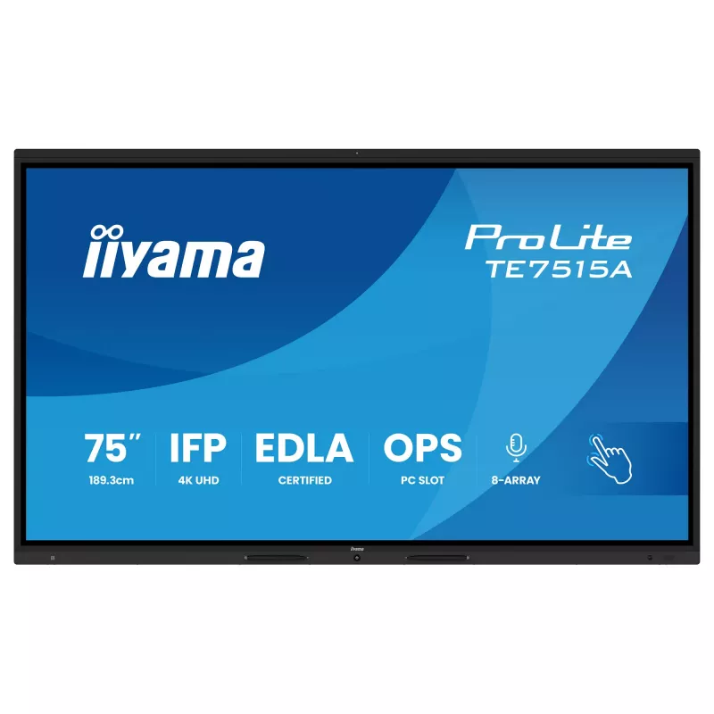 iiyama ProLite TE7515A-B2AG 75 pulgadas 4K Pantalla táctil interactiva