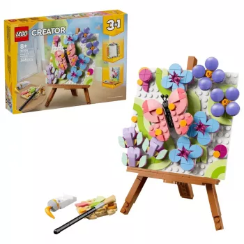 LEGO Creator 3 en 1 31390 Cuadro decorativo de arte floral (348 piezas)