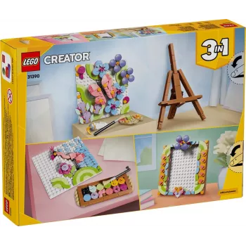 LEGO Creator 3 en 1 31390 Cuadro decorativo de arte floral (348 piezas)
