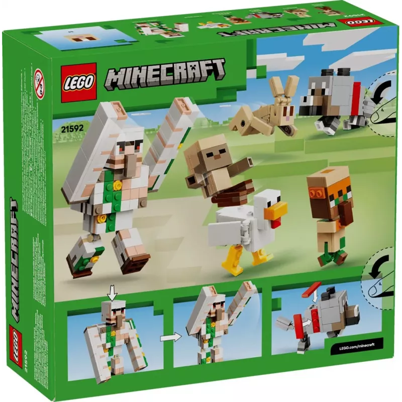 LEGO Minecraft 21592 Ataque del desierto del jinete de gallinas (428 piezas)