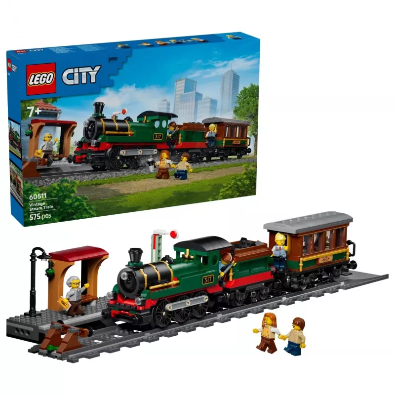 LEGO City 60511 Tren de vapor histórico (575 piezas)